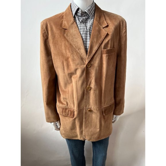 Jones NY Vintage Suede Jacket Tan 44R Leather - Picture 14 of 16
